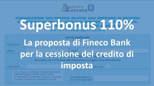 Cessione del credito: la proposta di Fineco Bank