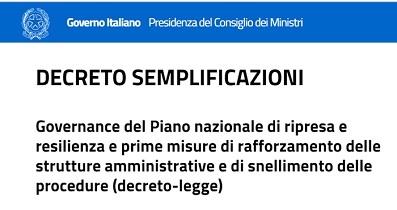 Decreto Semplificazioni: bozza approvata il 28 maggio 2021