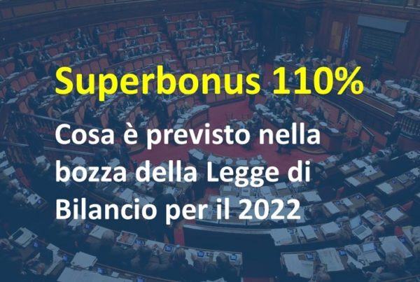 Proroga superbonus 110% bozza legge di bilancio